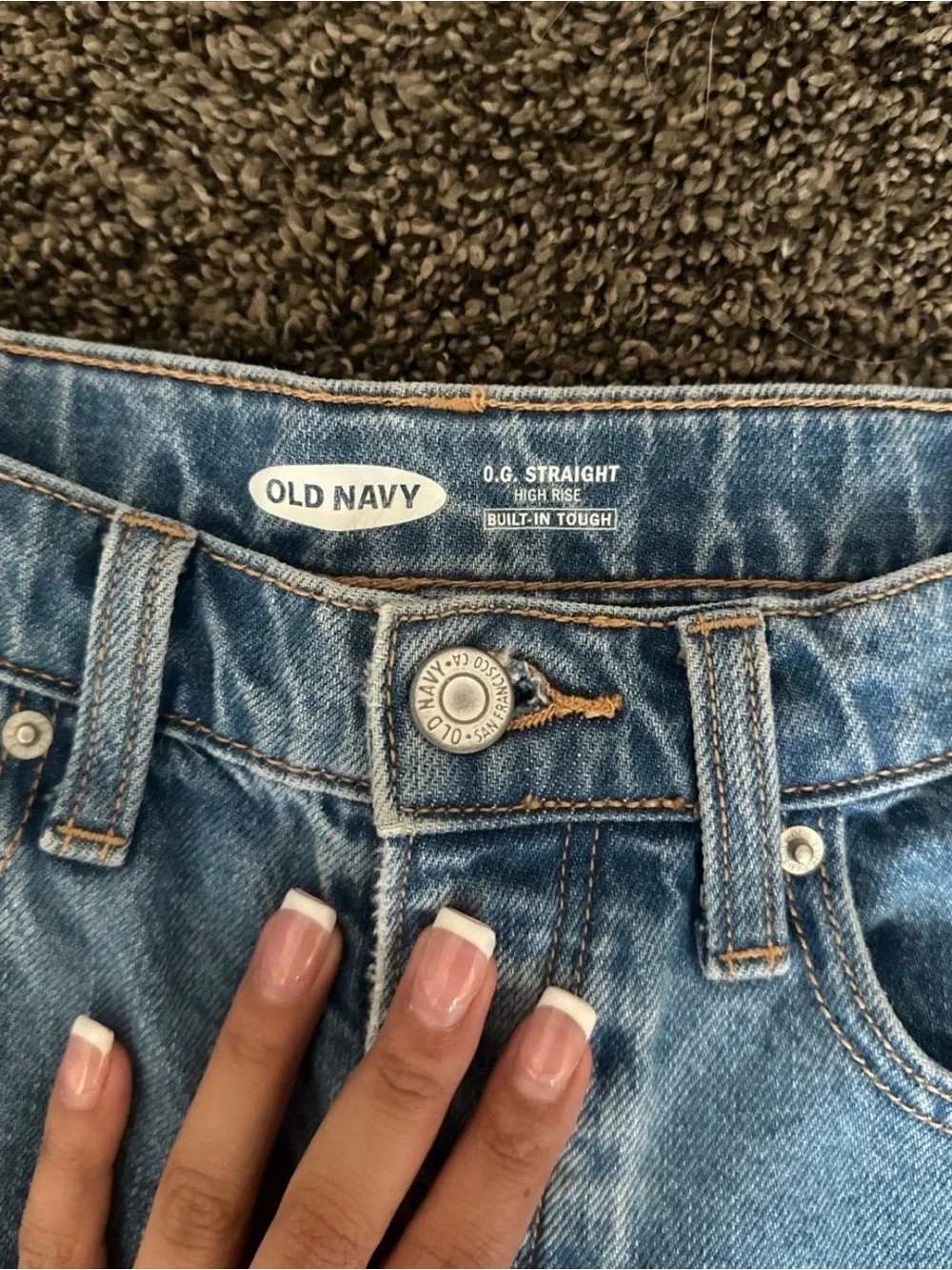 Old Navy girls straight jeans high rise size 14 0067